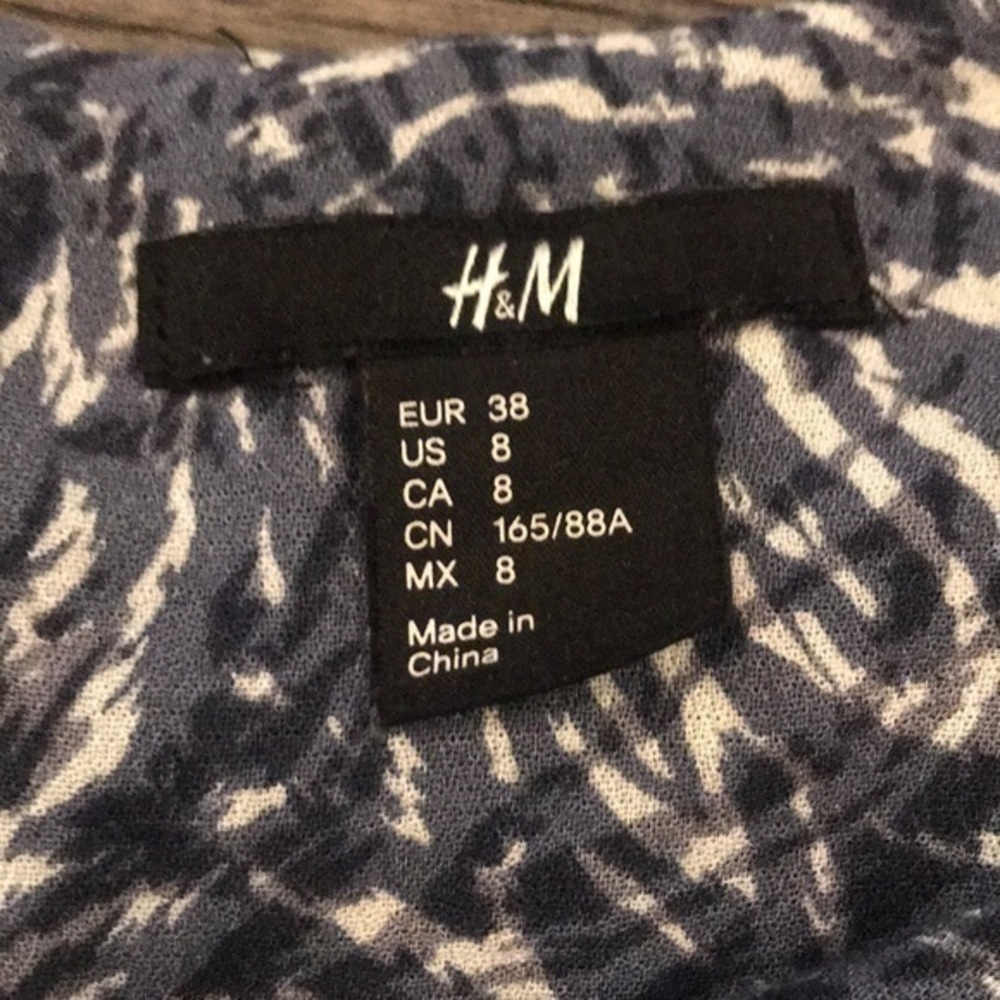 🔥H&M Blue Shift Dress Size 8 - Picture 4 of 4